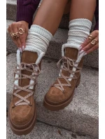 Dámské sněhule s kožíškem Camel Irmara Dámské sněhule s kožíškem Camel Irmara