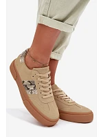 Dámské tenisky s hadí kůží Big Star TT274298 Béžové