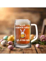 NEJLEPŠÍ VELIKONOČNÍ ZAJÍČEK? TEN CO NOSÍ PIVO - pivní sklenice 0,5 l