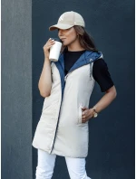 Dámská prošívaná vesta s kapucí MELANI navy blue FashionStreet TY4519