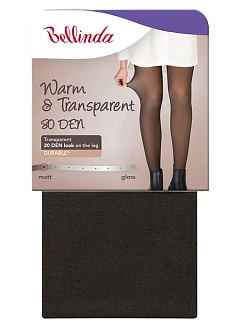 Dámské teplé punčochové kalhoty 80 DEN WARM & TRANSPARENT 80 DEN - BELLINDA - černá