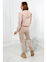 Set 3 v 1 mikina + top + kalhoty světle béžová Set 3 v 1 mikina + top + kalhoty světle béžová