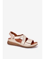 Kožené Dámské Sandály Na Suchý Zip Maciejka L6848-25 Zlaté