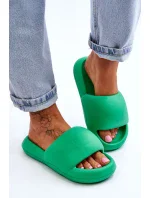 Dámské lehké pěnové pantofle na platformě Zelene Milton