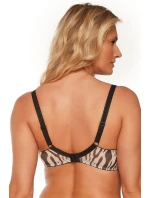 Dámská podprsenka BS0 1234 Alia Béžová s černou - Gaia Dámská podprsenka BS0 1234 Alia Béžová s černou - Gaia