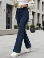 Dámské džíny s vysokým pasem tmavě modré FashionStreet UY2899