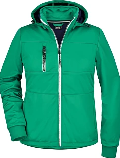 Daiber JN 1077 Dámská 3-vrstvá softshellová bunda "Maritim" 02.1077 irish green/navy/white