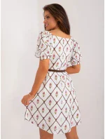 LK SK 509406 šaty.31 bílo-hnědá LK SK 509406 šaty.31 bílo-hnědá