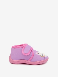 Dětské bačkory na suchý zip – fialové Katline