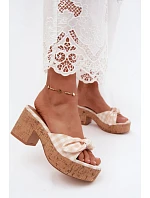 Klapky na podpatku model 228984 Step in style Klapky na podpatku model 228984 Step in style