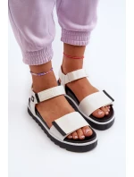 Dámské sandály na platformě Big Star NN274777 Bílé Dámské sandály na platformě Big Star NN274777 Bílé