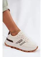 Dámské tenisky na platformě Big Star TT274881 Hi-Poly System Béžové