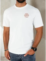 Pánské bílé tričko s potiskem FashionStreet RX5415