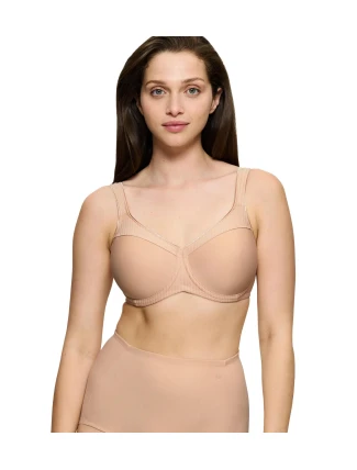 Dámská podprsenka Modern Soft+Cotton W01 - BROWN - tělová 00EP - TRIUMPH Dámská podprsenka Modern Soft+Cotton W01 - BROWN - tělová 00EP - TRIUMPH