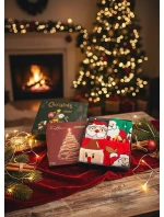 WiK ponožky M898 Merry Christmas Box A'4 35-46