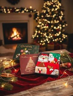 WiK ponožky M898 Merry Christmas Box A'4 35-46