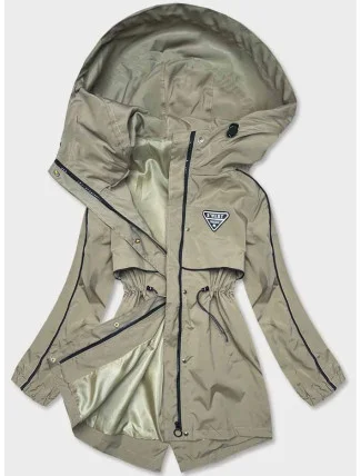 Tenká dámská bunda v olivové barvě s podšívkou (B8119-48) Tenká dámská bunda v olivové barvě s podšívkou (B8119-48)