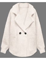 Krátký přehoz přes oblečení typu alpaka v ecru barvě (CJ65)