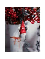 VÁNOČNÍ DEKORAČNÍ PŘÍVĚSEK 9CM ČERVENÝ MICKEY