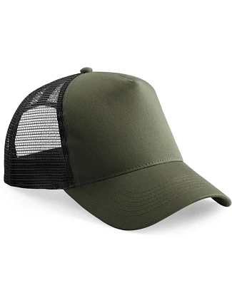 Beechfield B 640B Dětská 5 panelová kšiltovka Trucker 53.640B olive green/black Beechfield B 640B Dětská 5 panelová kšiltovka Trucker 53.640B olive green/black