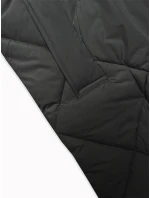 Dlouhá dámská zimní bunda v army barvě s kapucí J.Style (5M3173-136)