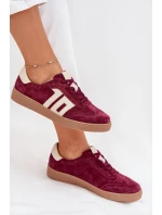 Dámské semišové sneakersy Vinceza 79557 bordové