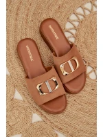 Dámské pantofle s zlatým detailem Camel Elmera