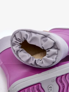Dětské Wellingtonky s teplejším Snow Wave Gokids Purple