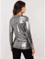 Dámská halenka DHJ BZ 15268.30 Stříbrno černá - FPrice