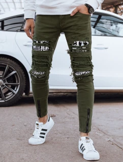 Pánské zelené džínové kalhoty FashionStreet UX4334