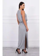 Boho šaty s šedými záhyby Boho šaty s šedými záhyby