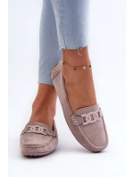 Dámské moderní semišové mokasíny fialové Rabell Dámské moderní semišové mokasíny fialové Rabell