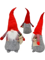 DEKORATIVNÍ SANTA CLAUS 50CM CHLAPEC S PYTLEM A JEŘABINOU