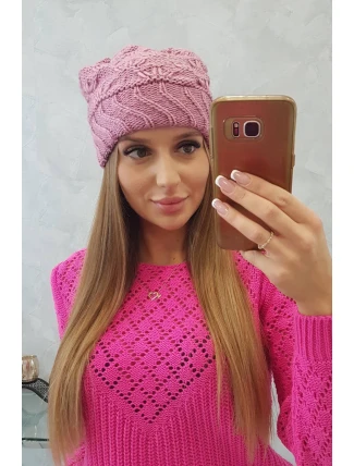 Dámská čepice Dagmara K332 tmavě růžová