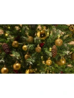 DEKORATIVNÍ PLASTOVÁ CETKA 6CM SADA 35 KS ZLATÁ