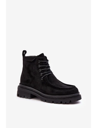 Dámské Traperové Boty na Zip Černé Apolosi