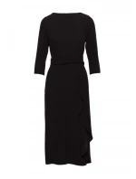 S425 Šaty s volánkem - černé