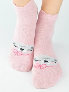 BAVLNĚNÉ PONOŽKY SE SILIKONEM SB009 DÍVKY