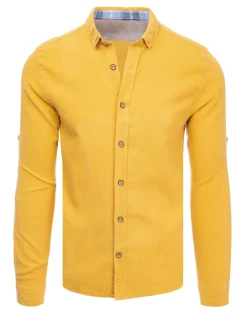 Pánská hořčicová košile FashionStreet DX2379