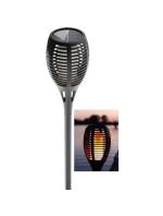 SOLÁRNÍ SVÍTILNA TANČÍCÍ PLAMENY 10X10X79CM 36 LED DIOD