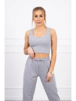 3dílná bavlněná souprava šedá 3dílná bavlněná souprava šedá