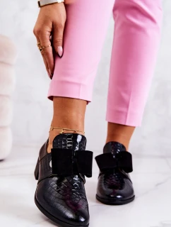 Kožené boty z hadí kůže Černá Marleigh