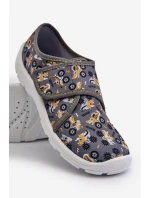 Pohodlné chlapecké pantofle na suchý zip Befado 974Y552 šedé Pohodlné chlapecké pantofle na suchý zip Befado 974Y552 šedé