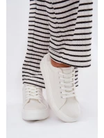 Dámské Plátěné Tenisky Na Platformě Big Star RR274463 Bílé