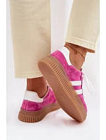 Dámské semišové tenisky na platformě fuchsiové Marisae