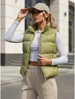 Dámská prošívaná vesta WILLOW TY3797 pistáciová - FashionStreet Dámská prošívaná vesta WILLOW TY3797 pistáciová - FashionStreet