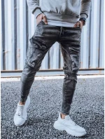 Pánské bojové džínové kalhoty tmavě šedé FashionStreet UX3260
