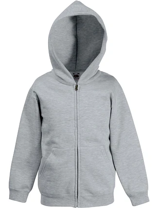 Fruit of the Loom Classic Kids Sweat Jacket Dětská mikina s kapucí 16.2045 heather grey Fruit of the Loom Classic Kids Sweat Jacket Dětská mikina s kapucí 16.2045 heather grey