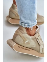 Kožené Dámské Tenisky Big Star Hi-Poly System Béžové Kožené Dámské Tenisky Big Star Hi-Poly System Béžové