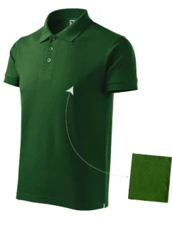 Cotton polokošile pánská lahvově zelená